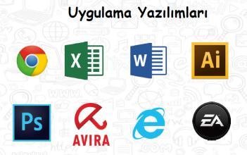 .. Bilgisayarda kullanılan çeşitli uygulama yazılımları da vardır.