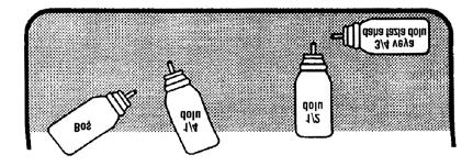 - Aerosol tüpünüzün çalkalanması içerisinde sıvı kalıp kalmadığını gösterecektir. - Alternatif olarak aerosol tüpünü plastik ağızlık parçasından ayırınız ve su dolu bir kaba koyunuz.