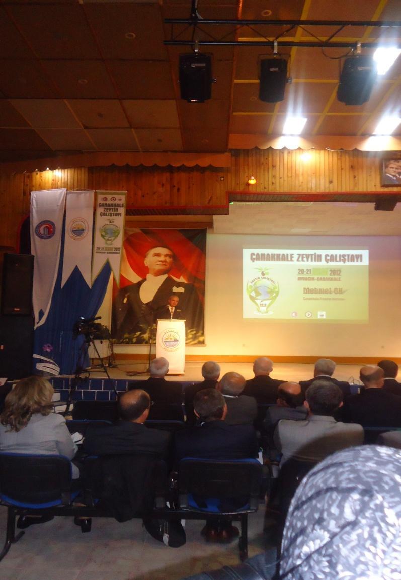 Çanakkale Zeytin Çalıştayı 20-21 Nisan 2012 Çanakkale Onsekiz Mart Üniversitesi Ziraat Fakültesi ve Ayvacık Belediyesi işbirliği ve Borsamız desteğiyle gerçekleştirilen Çanakkale Zeytin Çalıştayı