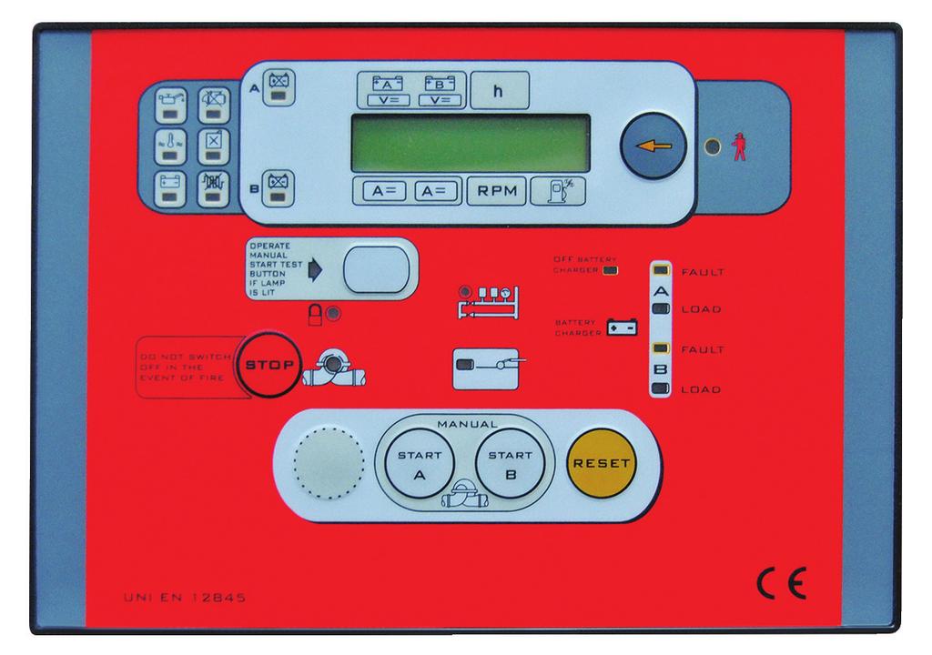 Düşük Yakıt Seviyesi Alarmı Yetersiz Verimli A ve B Aküsü Alarmı Çalışma Hatası Alarmı A ve B Aküsü Şarj Ampermetreleri Basılı Tutulduğunda Led Testi Yetersiz Yağ Basıncı Aşırı Isınma Alarmı Kayış