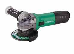 AVUÇ TAŞLAMALAR G 12SQ 115 mm / 840 W Avuç Taşlama 840 W lık güçlü Hitachi motoru Alttan tetik Ergonomik tasarım 3 : 1 Anahtar, 1 Siperlik, 1 Yan tutamak G 12SQ 840 W Disk çapı 115 mm Mil vidası