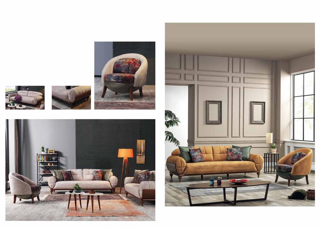 Salon Takımı HAZAR Modern tasarım çizgisine ve renk alternatifleriyle her eve kolayca uyum sağlayan HAZAR Salon Takımı, yerden yüksek şık ayak yapısı ile moderliğin havasını evinizde