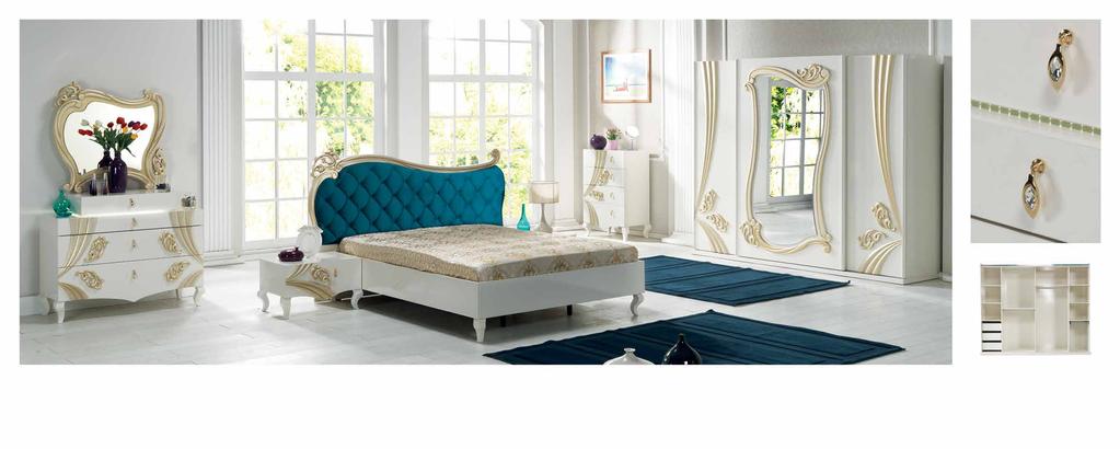 atlantis Şıklığı ve zerafeti sunan ince ayrıntıları ile yatak odanıza farklı bir hava katacak. Kullanılan aksesuarlar ve renkleriyle şık ve zarif bir tasarıma sahiptir.