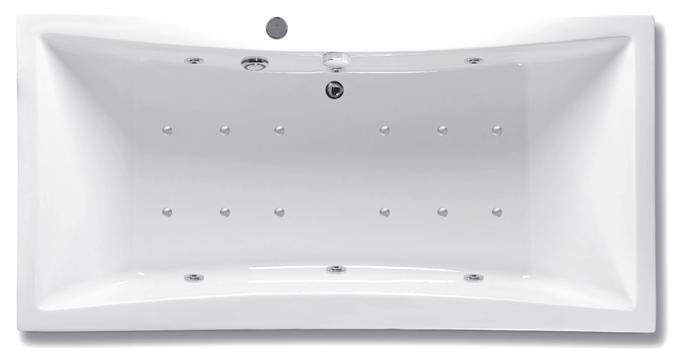 Akrilik Küvetler Bowcase Dikdörtgen Küvet 1 2 Resimdeki Hidromasajlı sistem Su ve Hava Jetli Elektronik Kumandalı Sistem e aittir.