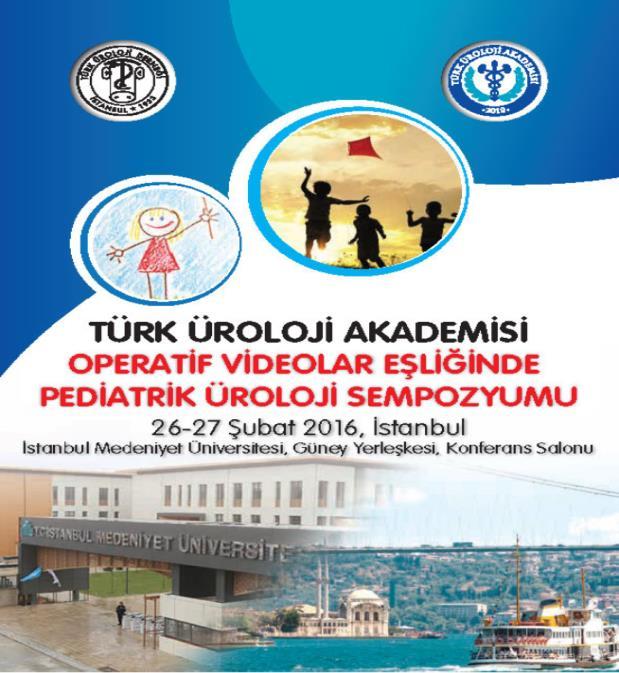 Türk Üroloji Derneği TÜAK Pediatrik Üroloji Çalışma grubu (2016-2017) (n:10) TÜAK, OPERATİF VİDEOLAR EŞLİĞİNDE PEDİATRİK ÜROLOJİ SEMPOZYOMU, 26-27 ŞUBAT 2016, MEDENİYET ÜNİV, İSTANBUL TÜAK, ENÜREZİS