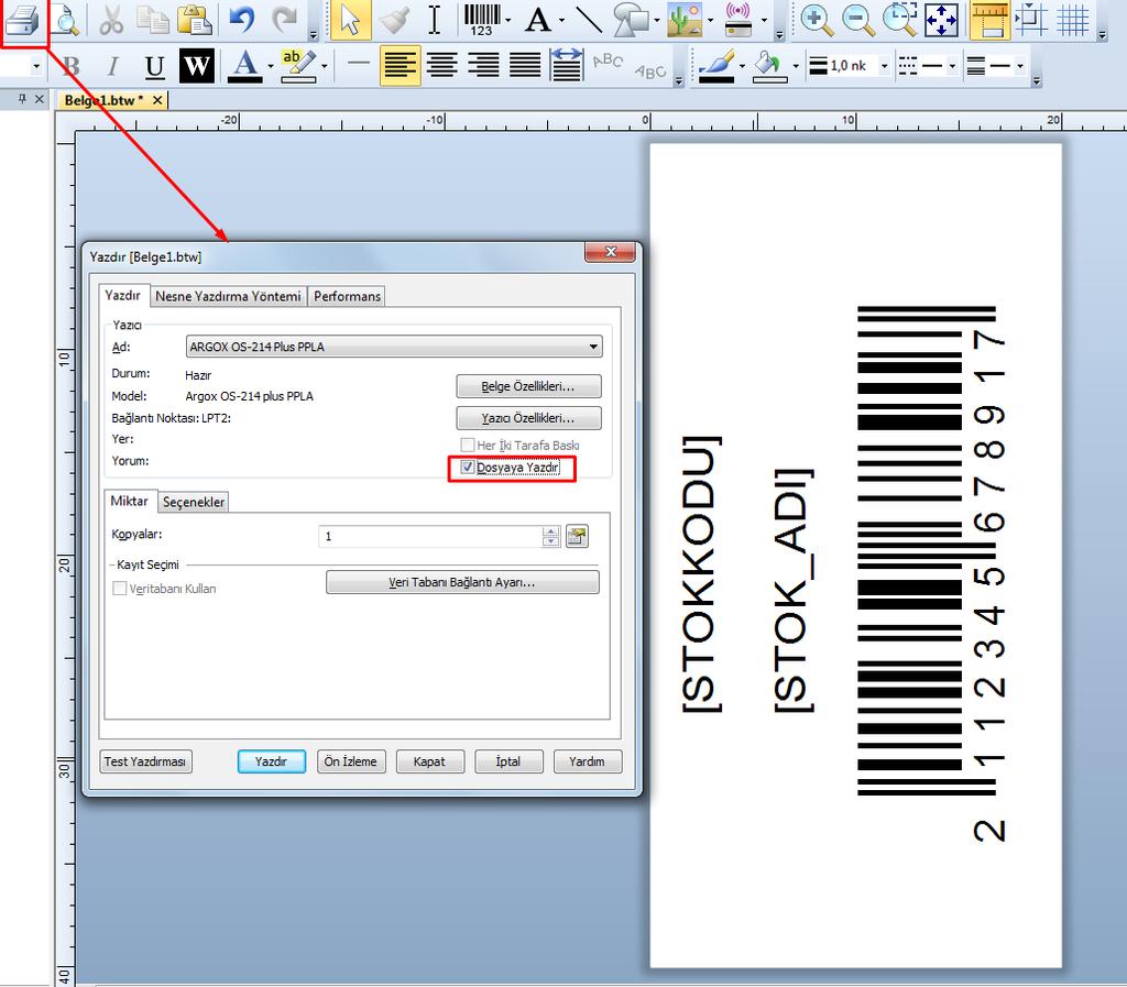 Argox Yazıcılar İçin Bartender Programı Üzerinden Etiket Tasarımı Yardım  Dosyası - PDF Ücretsiz indirin