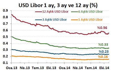 altında kaldı USD Libor uzun vadede