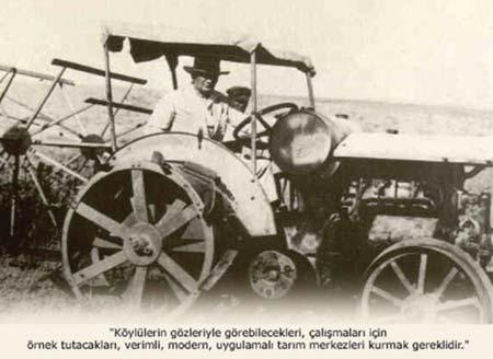 ihtiyacı sağladı. Atatürk ün direktifiyle çağdaş tarımın gerekliliği için, Ankara Ziraat Yüksek Mektebi, 1930 yılında İstanbul, Bursa, İzmir ve Adana da birer orta ziraat okulu açıldı.