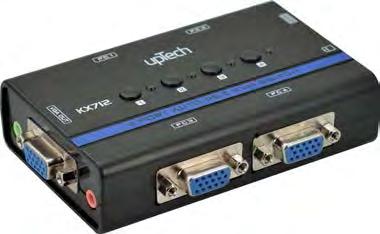 USB KVM Switch 108 KX712 4 Port USB KVM Switch - Auto professional USB solutions KVM switch USB + Audio 4 port KVM cihazı küçük boyutlarda, ve kolayca taşınabilir özellikdedir.
