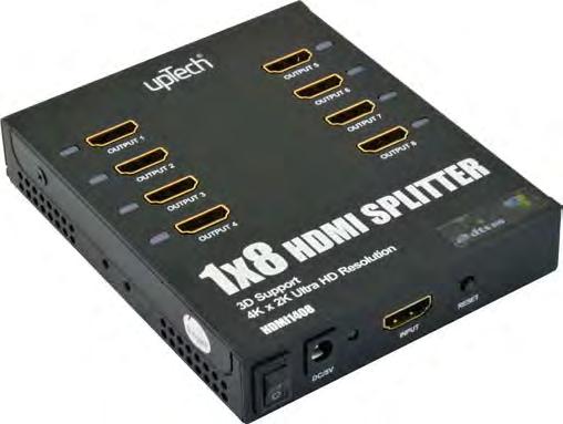 HDMI1408 8 Port HDMI 1.4v Splitter professional HD solutions Kolay Kurulum 1 HDMI Giriş, 8 HDMI Çıkış Full 3D ve 4K*2K çözünürlük 1080p yüksek çözünürlük desteği 340MHz/3.