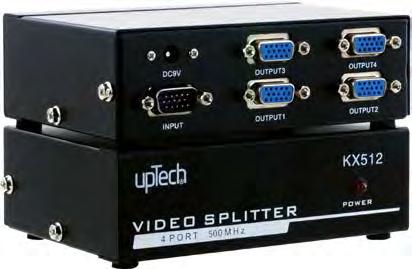 VGA Splitter 44 KX512 4 Port VGA Splitter professional video solutions 4 Port 500MHz 2048x1536 çözünürlük 65-85mt mesafe görüntü aktarımı Video Splitter cihazları sadece görüntü çoklamakla kalmaz