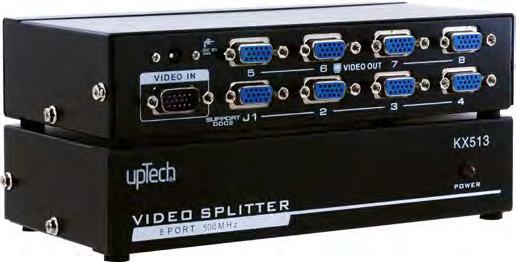 45 VGA Splitter KX513 2 Port VGA Splitter professional video solutions 8 Port 500MHz 2048x1536 çözünürlük 65-85mt mesafe görüntü aktarımı Video Splitter cihazları sadece görüntü çoklamakla kalmaz