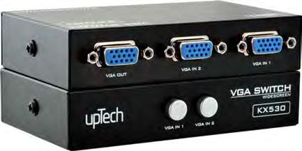 51 VGA Switch KX530 2 PC / 1 Monitör VGA Switch professional video solutions Metal Kasa 1920x1440 çözünürlük Auto Detect - Otomatik sinyal algılama DDC özelliği ile en iyi çözünürlük Harici Güç