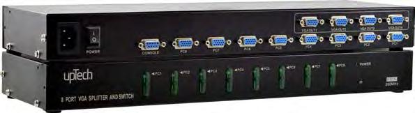 55 VGA Switch KX534 8 PC / 4 Monitör VGA Switch professional video solutions 350MHz RS232 port ile cihaz kanallarını kontrol edebilme 1920x1440 çözünürlük 65-85mt mesafe görüntü aktarımı 8 Port VGA