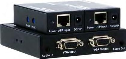 VGA Extender 60 KX1102 VGA Extender 2 Port - 300mt professional video solutions VGA, video ve stereo audio sinyallerini Max. 300m mesafeye kadar tek UTP cat5e/6 kablo üzerinden yapar.