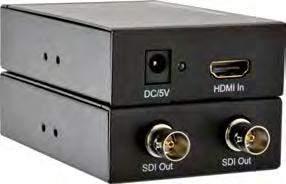 SDI Converter 76 KX1039 HDMI / SDI Converter professional Video solutions Çoklu video çözünürlüğü desteği Çoklu renk desteği - RGB veya YCbCr 4:4:4: sampled - YCbCr 4:2:2: veya 4:2:0 sampled - Geniş