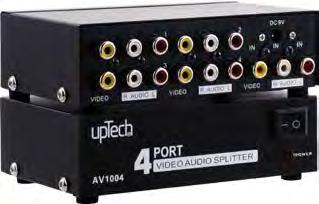 79 AV Splitter AV1004 4 Port AV Splitter professional Video solutions 1 Giriş 4 Çıkış Aynı anda görüntüyü 4 ekrana çoklayabilme 1024x768 Çözünürlük desteği Her çıkış için güçlendirme desteği Yüksek