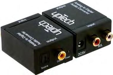 AUDIO 85 Analog Converter ACD100 Analog / Dijital Converter professional Video solutions Analog L/R ses sinyallerini Coaxial veya Toslink dijital ses sinyaline çevirir. 32, 44.