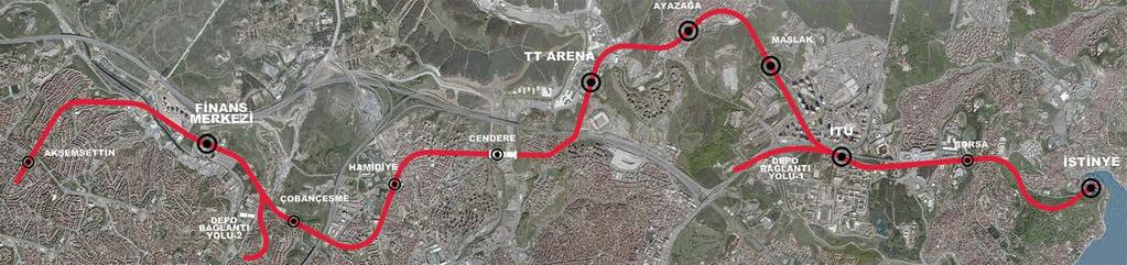 İstanbul Sarıyer Ayazağa İTÜ Metro Hattı Prota nın üstlendiği İstanbul Metropoliten Alanı içerisinde belirlenen yaklaşık 8 km uzunluğundaki Sarıyer, Ayazağa İTÜ-İstinye Raylı Sistem Projesi nin proje