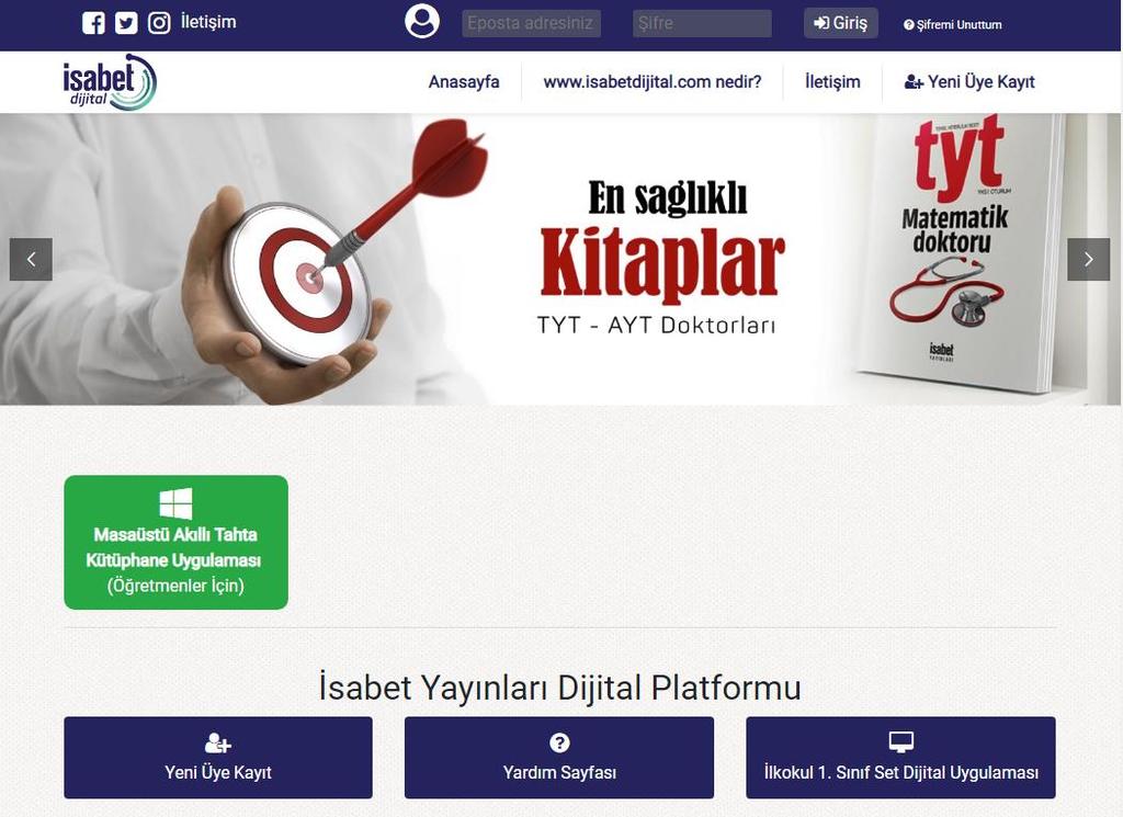 İsabet Dijtal portalı İsabetdijital.com sitesinden kullanıcılarımızın yapabilecekleri işlemler şunlardır.