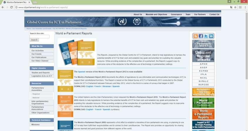 World E-Parliament Report By The United Nations & the