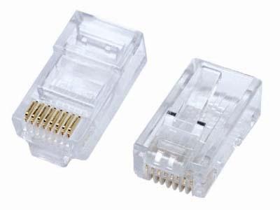 Twisted pair kablolama Twisted pair kabloların ucuna RJ (registered jack) serisi konnektörler takılır.
