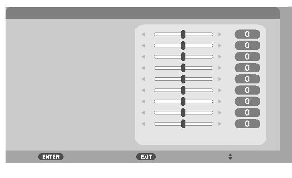 Kullanıcı Denetimleri RENK Aşağıda gösterilen bir sonraki menü için ENTER düğmesine basın ve ardından öğeyi seçmek için veya düğmesini kullanın.