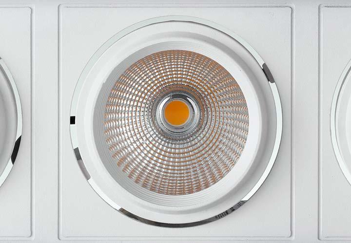 Lava Trio30x3 Watt Kare Triple Downlight Elektrostatik Toz Boyalı Alüminyum Enjeksiyon LED Multiçip PF (Power Factor) > 90 40 60 > 80 Gücü 87,6 Watt 220~240 Volt AC Difüzör Şeffaf Difüzör LED Ömrü 60.