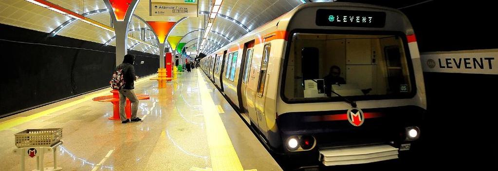 Metro İstanbul 11 Hat; Metro, Hafif Metro, Tramvay, Füniküler, Teleferik 133 km Raylı Sistem Ağı; 650 Araç