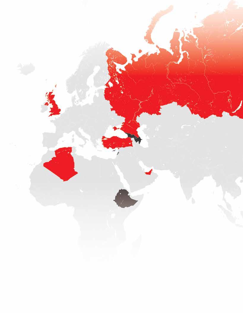 RUSYA FEDERASYONU BİRLEŞİK KRALLIK GÜRCİSTAN TÜRKİYE AZERBAYCAN LÜBNAN CEZAYİR KKTC DUBAİ / BAE ABU DABİ / BAE ETİYOPYA Devam Eden Projeler Tamamlanan Projeler Türkiye Türkiye Rusya