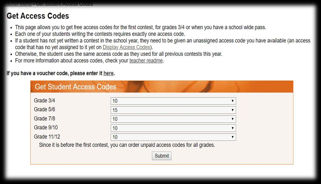 Eğer erişim kodlarını bireysel olarak da Okul Erişim Hakkı uygulaması içerisinde aldı iseniz, ihtiyaç duyduğunuz kadar Öğrenci Erişim Kodunu (Contacts Get Free/More Access Codes) butonlarını