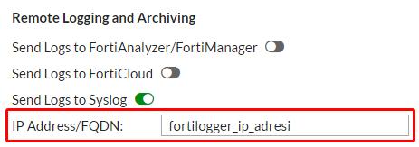 Cihaz Entegrasyon FortiLogger Yazılımı FortiOS 5.2.6 ve üzeri FortiGate Firmware versiyonlarını desteklemektedir. Gelişkin özellikleri çalıştırabilmek için FortiOS 5.4.