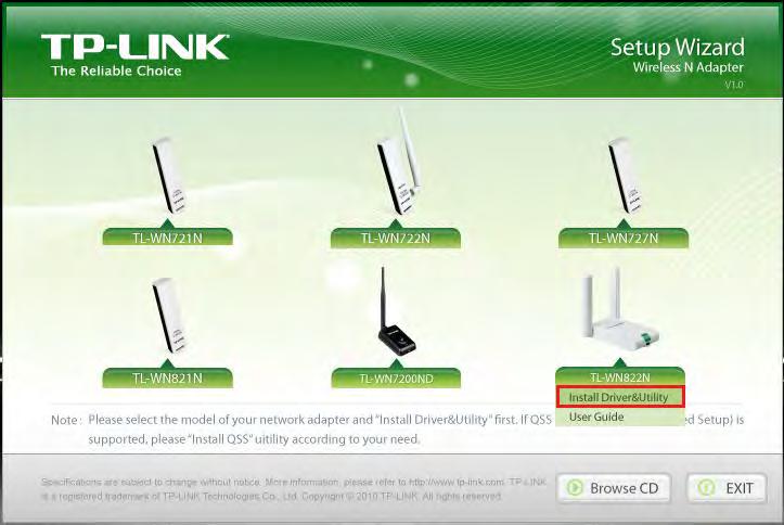 Wireless USB Adaptör Kurulumu ve Kablosuz Bağlantı Kurma Hızlı Kurulum CD si ile cihazın sürücüsünü yükleme; Bu kurulumu Windows XP, Vista veya 7 sistemlerinde uygulayabilirsiniz.