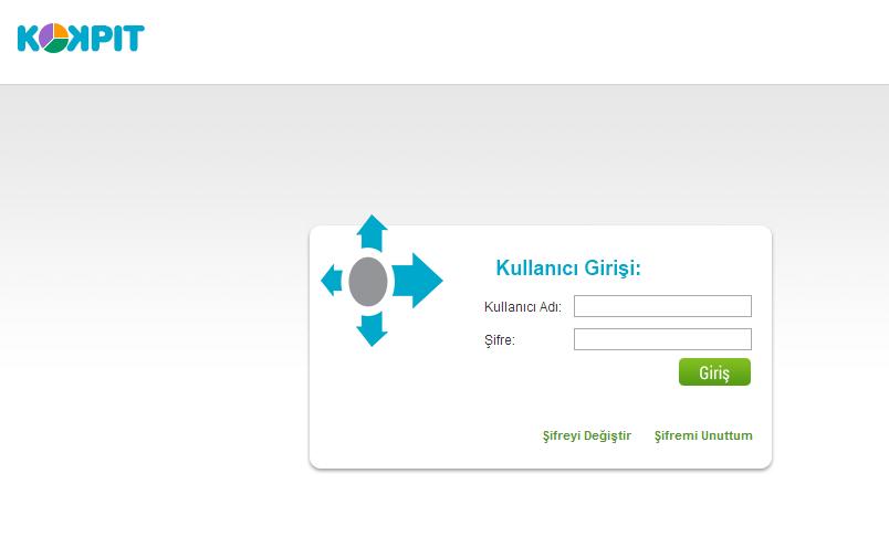 1. UYGULAMAYA GİRİŞ Uygulamaya giriş için, http://kokpit.sbm.org.tr adresine giriş yapılır.