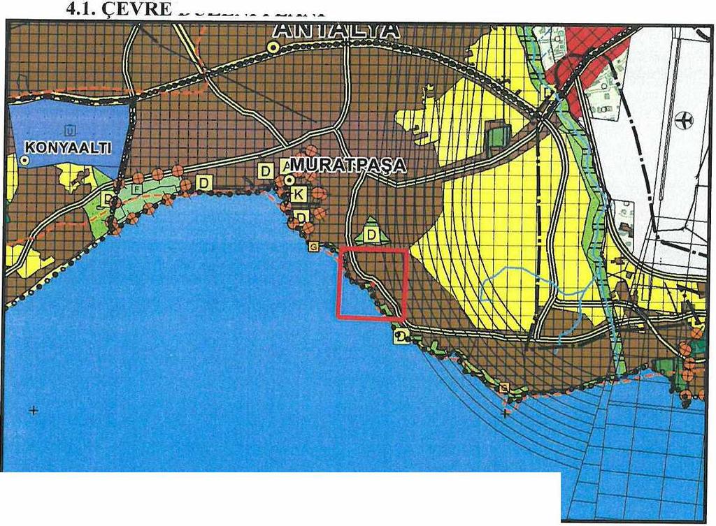 4. UST ÖLÇEKLİ PLANLAR DÜZENİ PLANI Şekil 3. Antalya-Burdur-Isparta 1/100.000 ölçekli ÇDP 5558 ada 1 parsel 1/100.