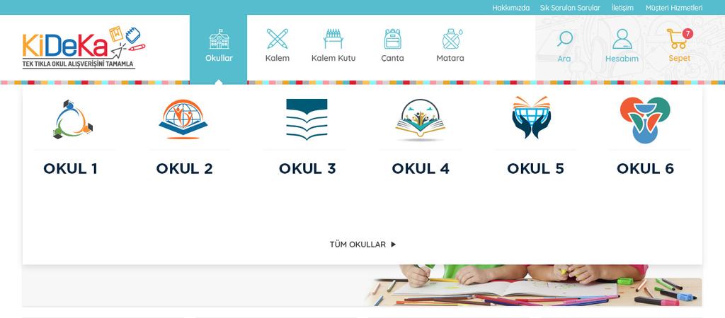1 Okulla yapılacak anlaşma sonrası okula özel web portalı oluşturulur.