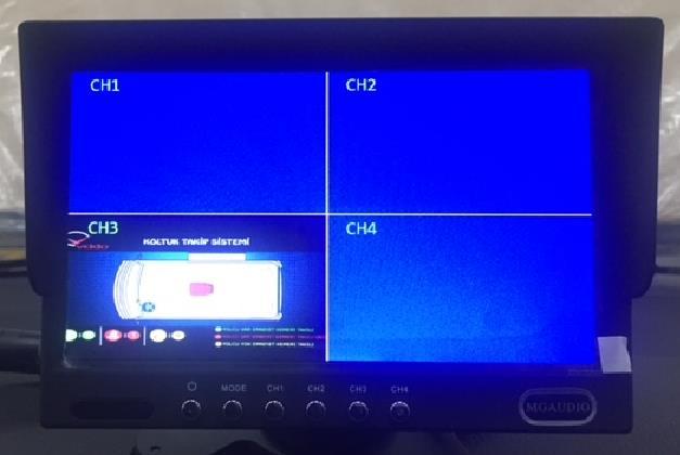 MOBİL NVR SİSTEMİNDEN BAĞIMSIZ BAĞLANTI ŞEKİLLERİ Araçlarda Quad ekran yani 4 kanal seçimi yapılabilen bir monitör mevcut ise İlave bir ekrana ihtiyaç olmamaktadır.