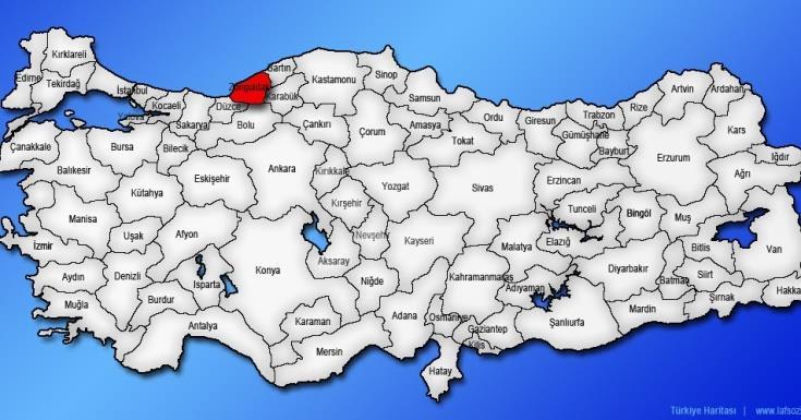 5.2 BÖLGE ANALİZİ 5.2.1 ZONGULDAK İLİ Zonguldak, Batı Karadeniz Bölgesi'nde, Karadeniz'e batı ve kuzeyden kıyısı olan bir ildir. 3.309 km² lik yüzölçümüyle Türkiye topraklarının binde altısını kaplar.