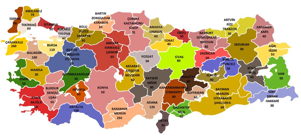 TEİAŞ Genel Müdürlüğü tarafından 2018 yılı sonuna kadar belirlenen 3000 MW bağlanabilir kapasite açıklanmıştır.