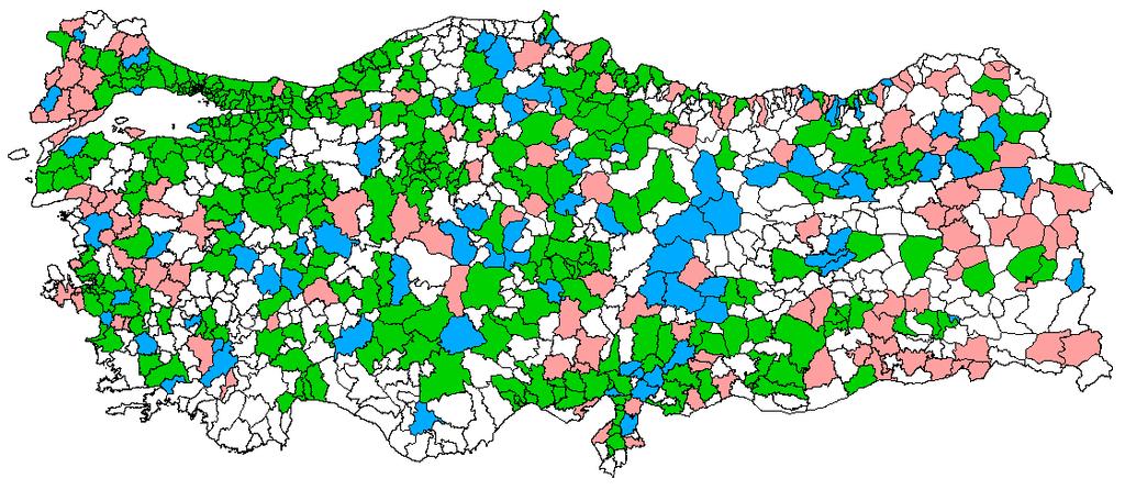 Genişlemeler 217 Yılı İlçe Bazlı Doğal Gaz Arz Haritası Doğal Gaz Arzı Sağlanmış (325)