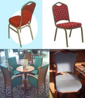 öğrenci yurtları yemekhanelerinde yoğunlukla kullanılmaktadır. KumaĢ kaplı Bu sandalyelerin oturak ve arkalık kısımları kadife, yanmaz saten gibi kumaşlarla kaplanmıştır.