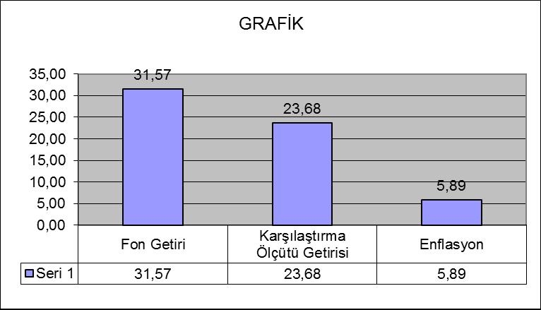 B. PERFORMANS BİLGİSİ Toplam Getiri (%) Karşılaştırma Ölçütünün Getirisi /Eşik Değer (%) Enflasyon Oranı (%) Portföyün Zaman İçinde Standart Sapması % Karşılaştırma Ölçütünün Standart Sapması Sunuma