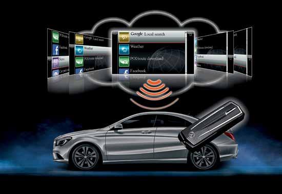 Telefon modülü + Cep telefonu Telefon modülü + SIM 01 01 01 Bluetooth (SAP) 1 Telefon Modülü 2 CLA-Serisi aracınızda Mercedes-Benz Bluetooth (SAP) 1 telefon modülünün ve COMAND Online Multimedya