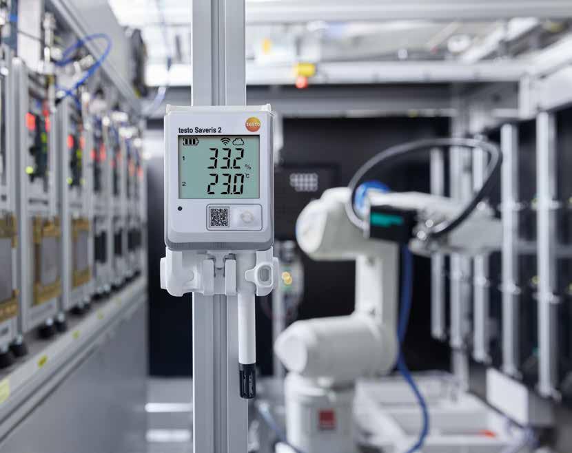 Yüksek kullanılabilirlik ve ürün kalitesi için Endüstride ortam iklimi izleme testo Saveris 2 kablosuz veri kayıt cihazları sayesinde tüm soğuk odalarda sıcaklıklar üzerinde kapsamlı
