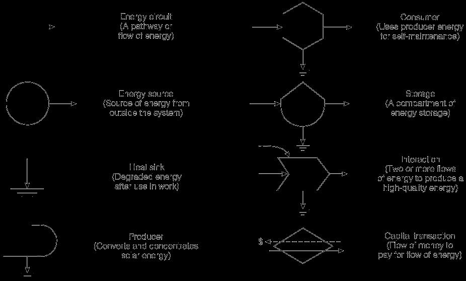 4.3 Model dili Enerji akışı Tüketici (Üreticinin enerjisini kullanır) Enerji kaynağı Depolama (Enerji depolama bölmesi) Isı çukuru (iş için enerji kullanımından sonra açığa