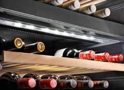 +18 C Servis dolapları +5 C Isı kademeleri sayesinde servis dolapları özellikle farklı şarap çeşitlerinin bir arada depolanmasını sağlamaktadır: Kırmızı