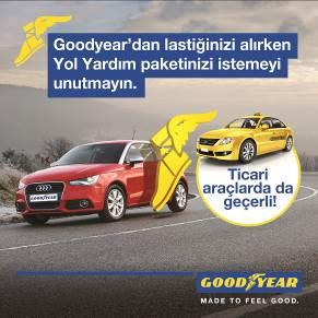 Kampanya süresince, tek seferde 4 adet Goodyear veya Sava marka lastik alan taksi sürücüleri, 9 Ağustos 2017 tarihine kadar Goodyear Yol Yardım hizmetinden faydalandılar.
