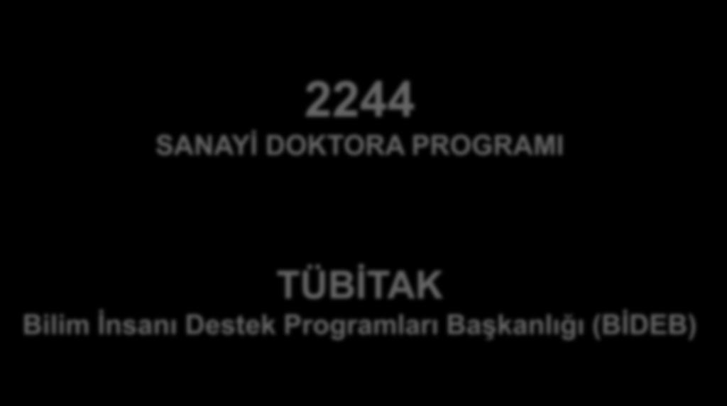 2244 SANAYİ DOKTORA PROGRAMI Bilim