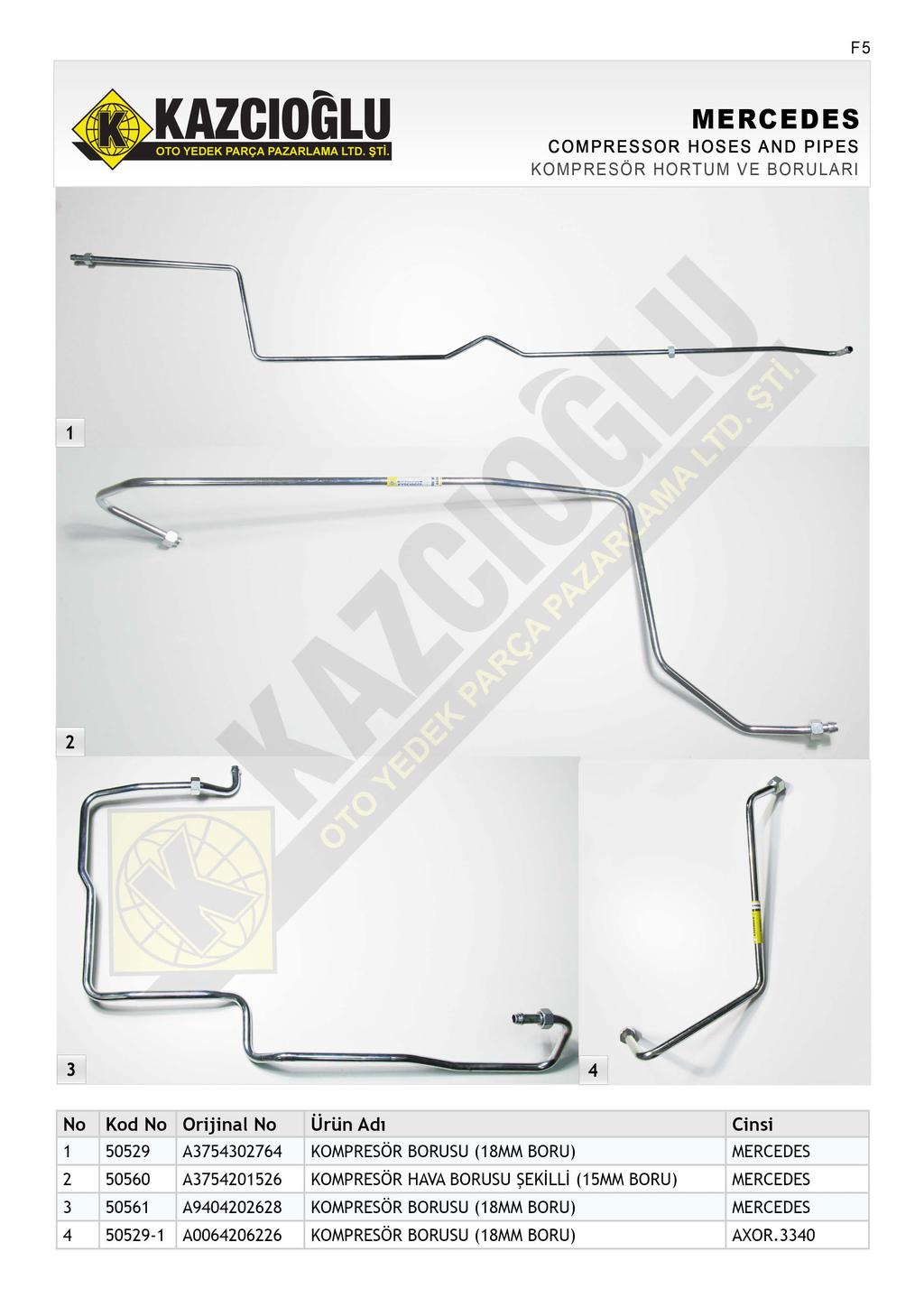 F5 COMPRESSOR HOSES AND PIPES KOMPRESÖR HORTUM VE BORULAR!