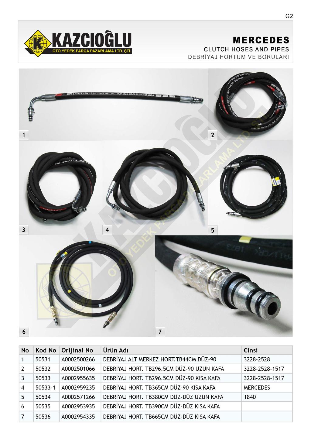 G2 CLUTCH HOSES AND PIPES DEBRİYAJ HORTUM VE BORULAR!